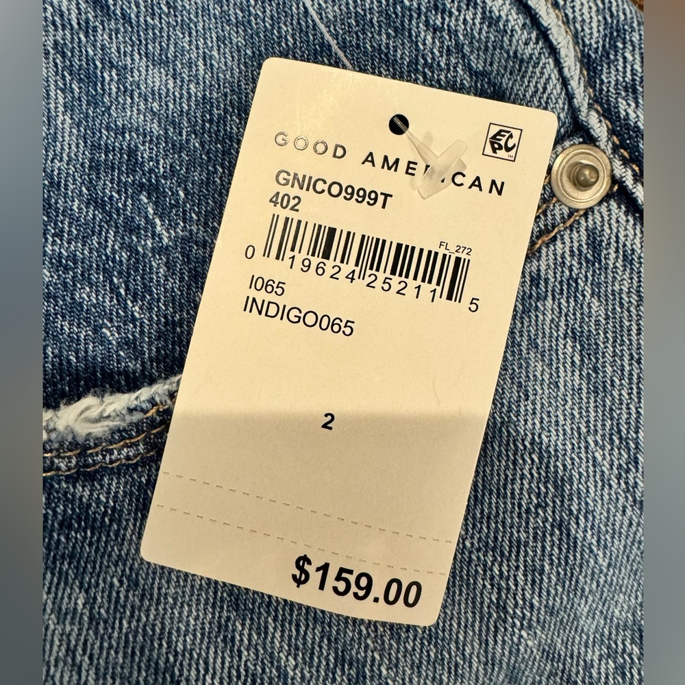 Good American Good Curve High Waist Straight Leg-NWT - Picture 6 of 6